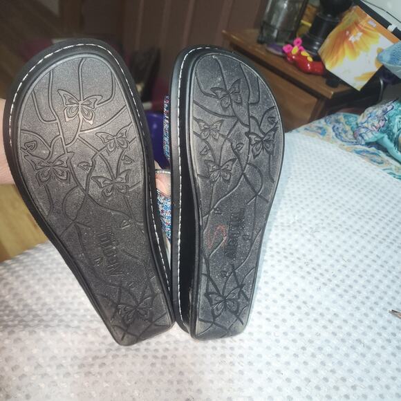 ALEGRIA EUC WOMENS EUR 40  US 9.5 DINAH LEATHER SLIPON SANDALS SHOES - Picture 9 of 10